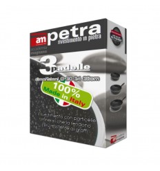 Tre Padelle antiaderenti con rivestimento in pietra cm.20, cm.24, cm.28 - Petra
